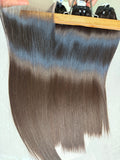 Raw Vietnamese hair bundle pack 16 inch bone straight with hd 5x5 closure, wholesale set from Anbi Hair
