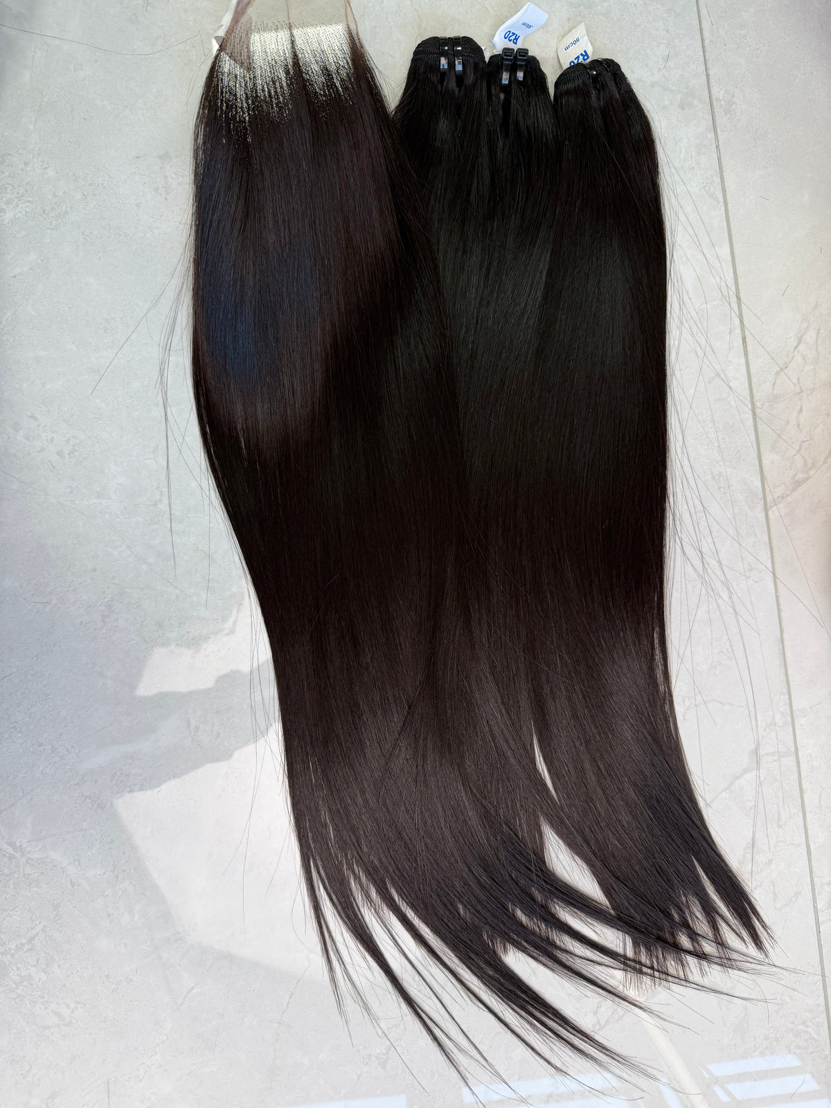 Raw Vietnamese hair 20 inch bone straight bundle pack including hd 5x5 closure, Anbi Hair Vietnam
