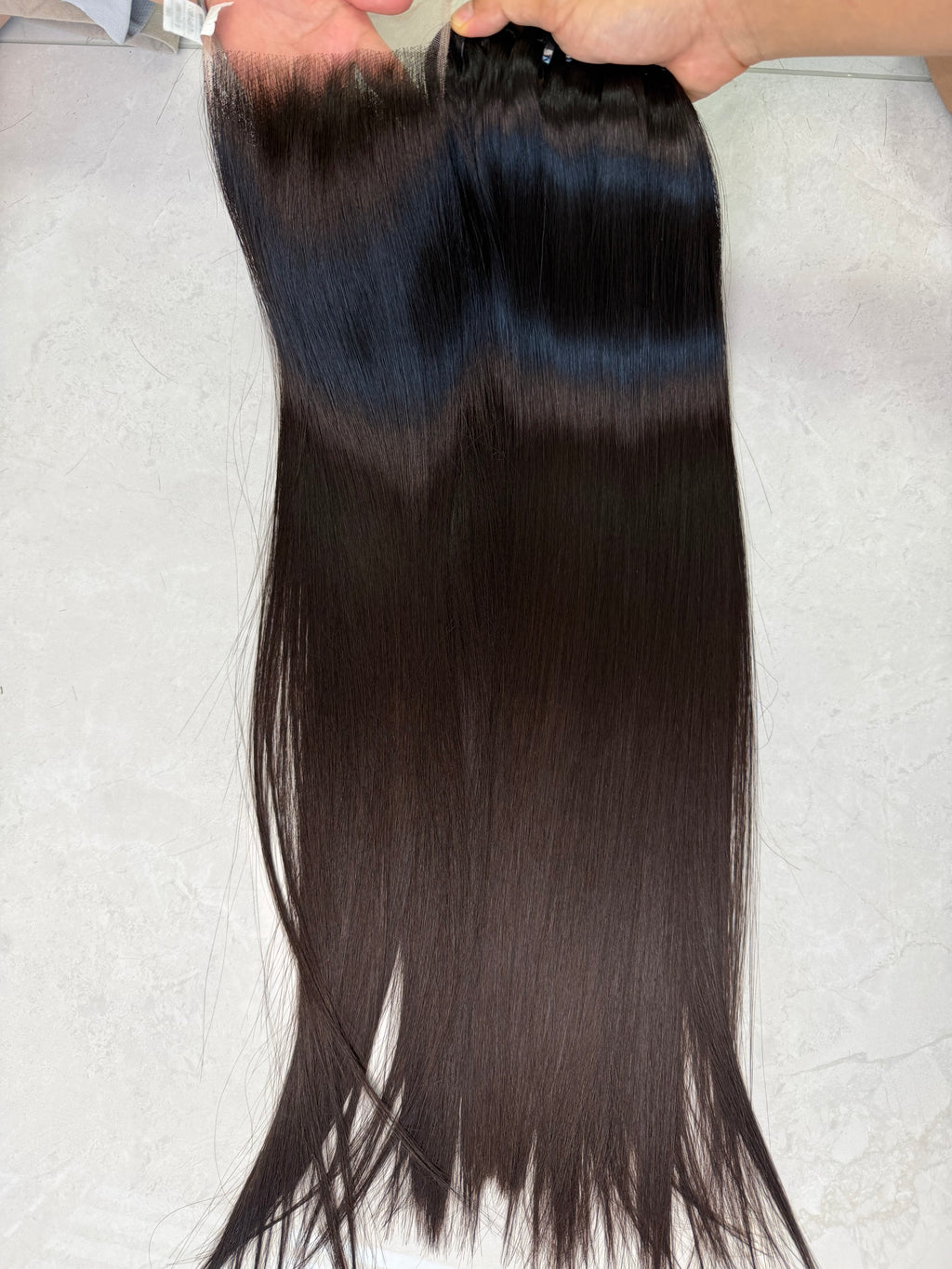 3 raw vietnamese hair bundles bone straight 26 inch with hd 5x5 closure, factory-direct wholesale