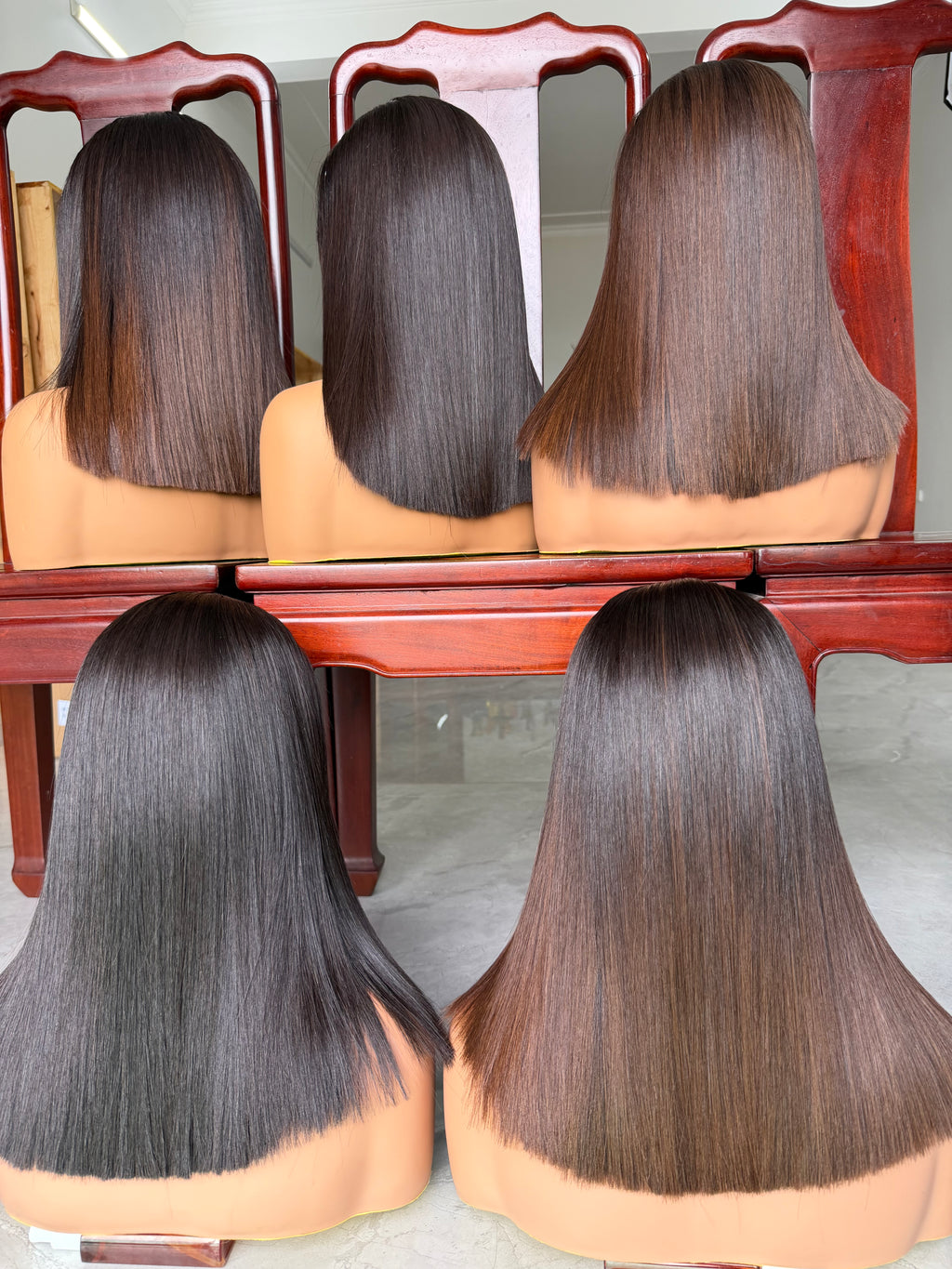 Luxury · 5x5 · 12" · Bone Straight · Density 200