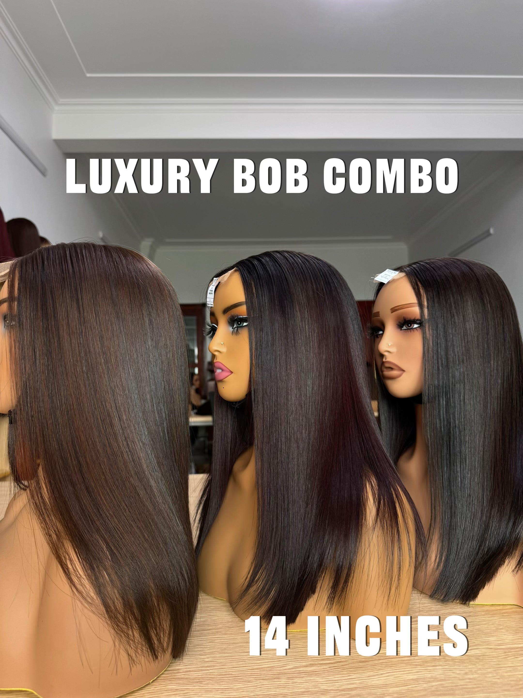 Luxury · 2x6 · 14" · Bone Straight · Density 200