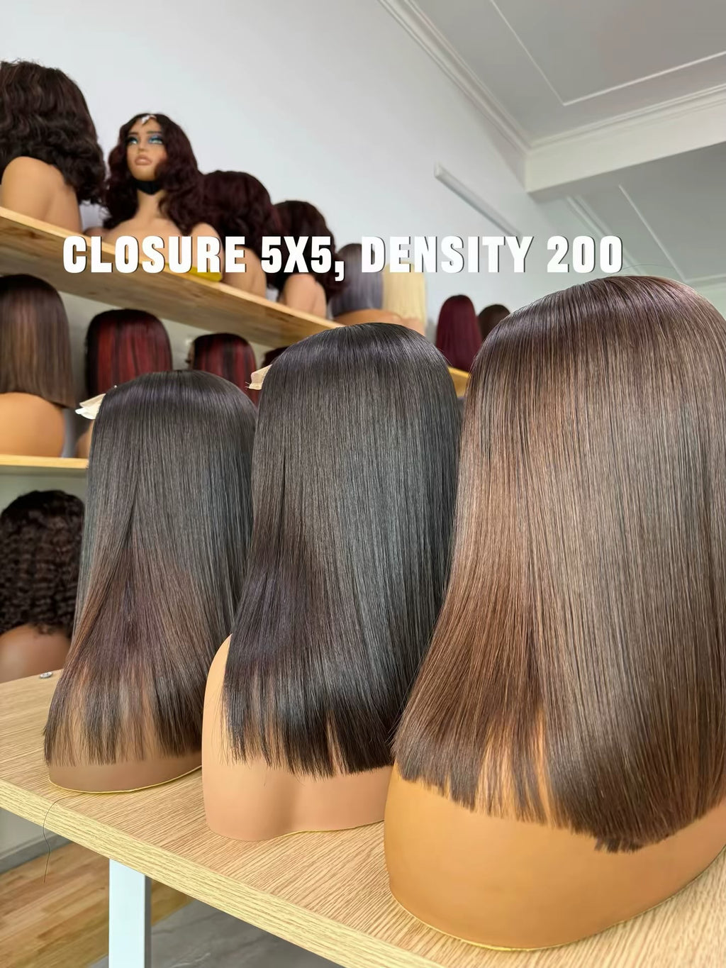 Luxury · 5x5 · 12" · Bone Straight · Density 200