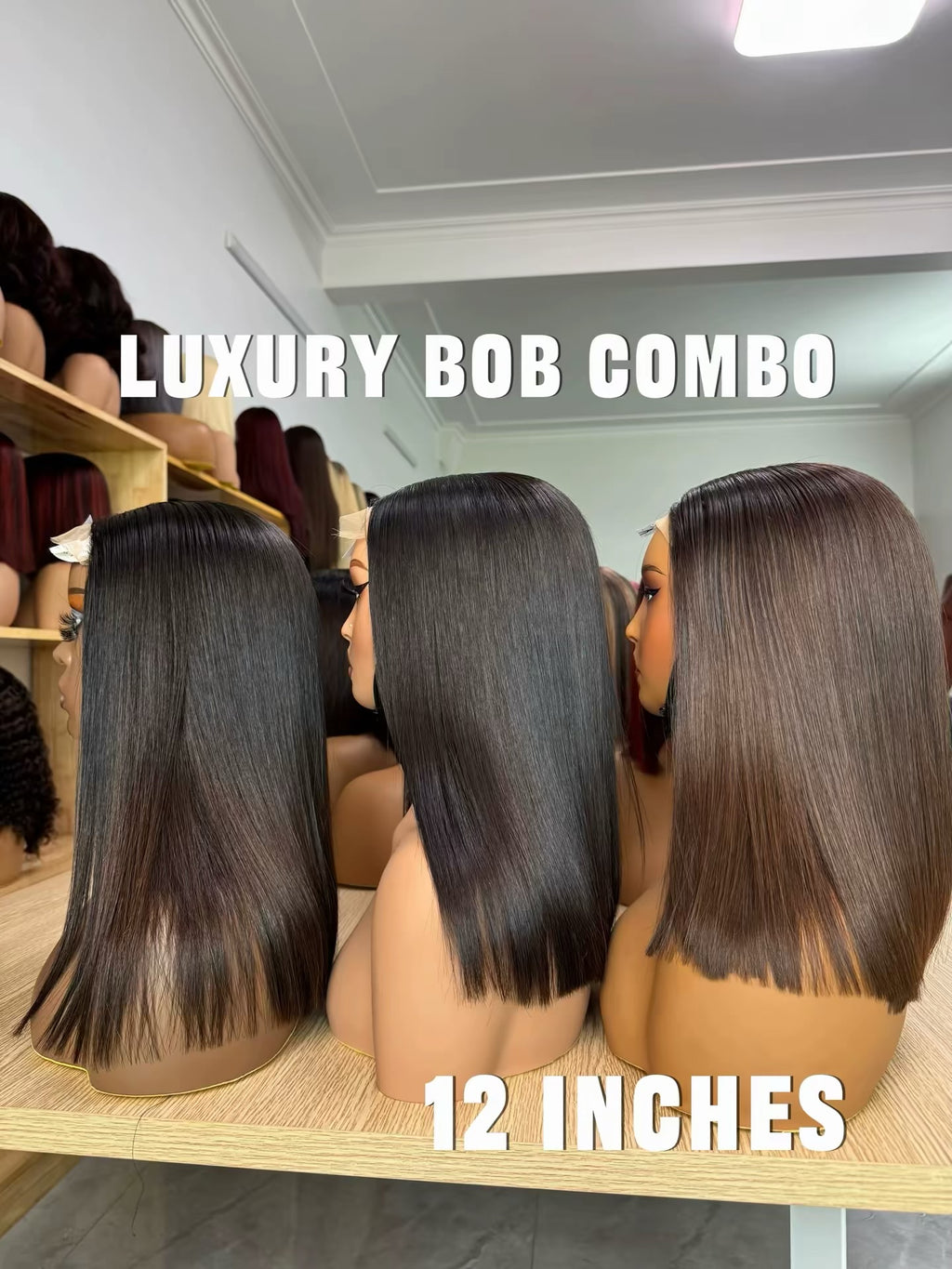 Luxury · 5x5 · 12" · Bone Straight · Density 200