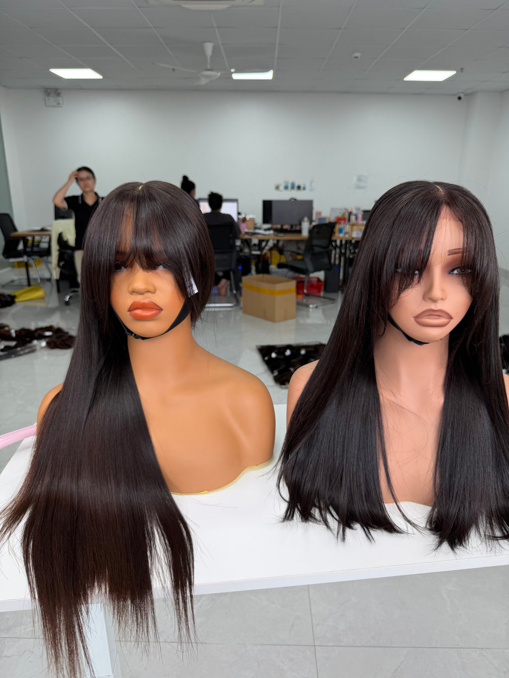 Raw Vietnamese Hair Luxury Wig · Fringe 6x6 · 24" · Bone Straight · Density 300