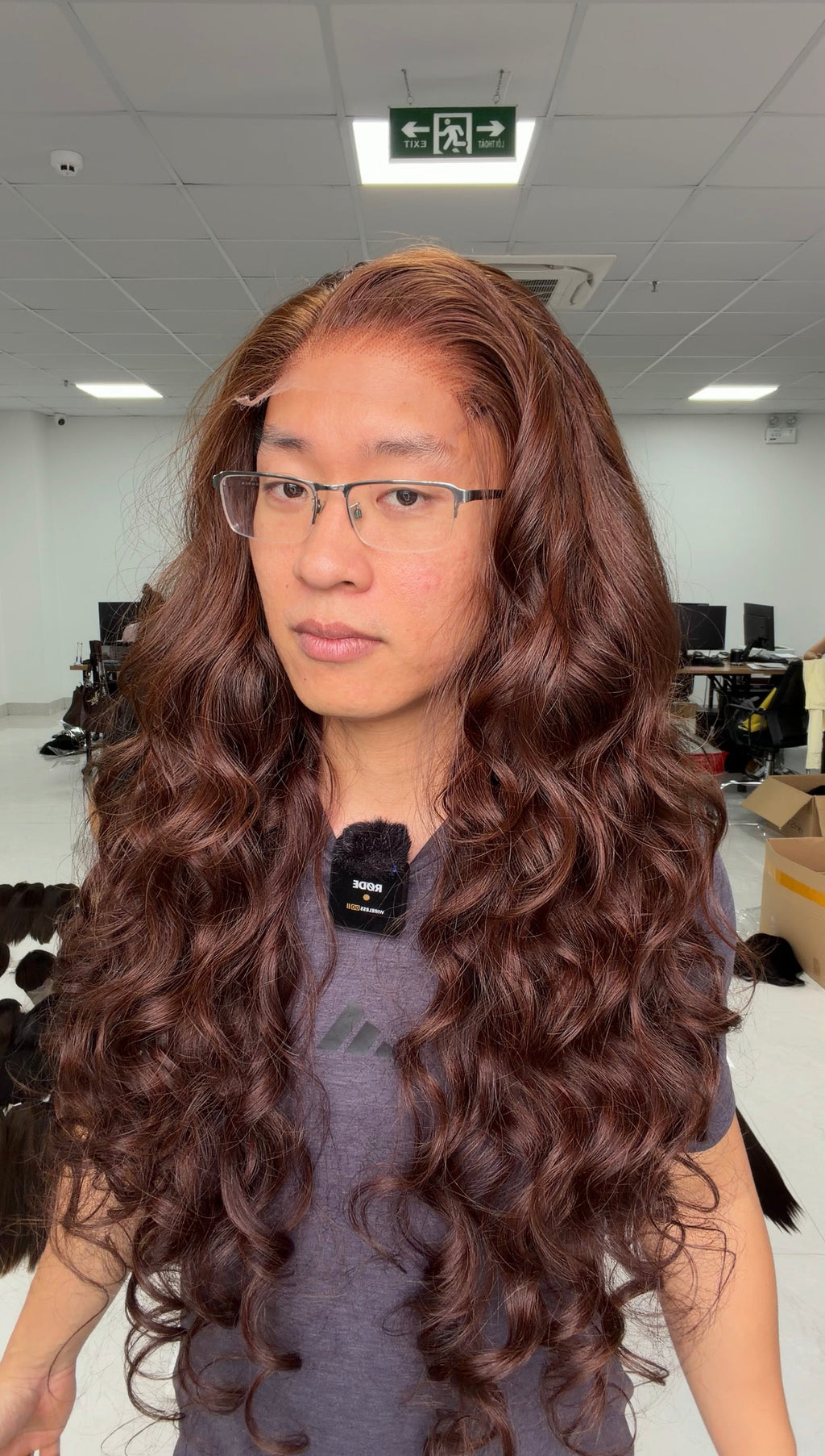 luxury raw vietnamese hair wig 28 inch natural wave chestnut hd 5x5 lace closure
