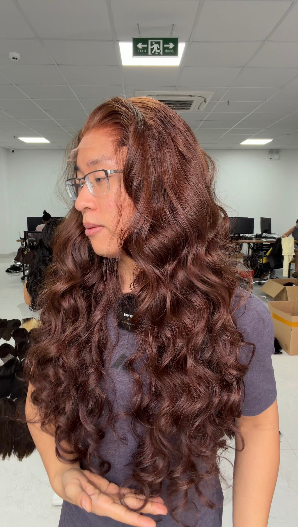 chestnut natural wave raw hair wig hd 5x5 closure wholesale vietnam factory