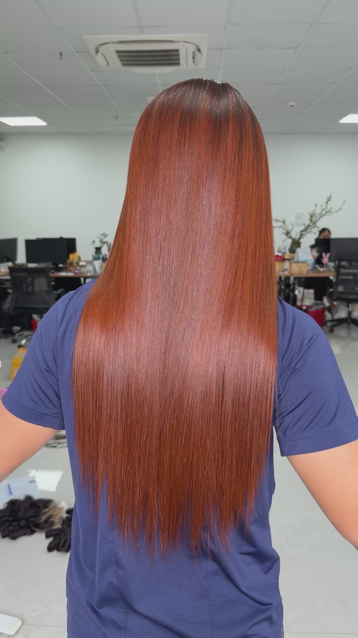Raw Vietnamese Hair Luxury Wig · HD 5x5 · 22" · Bone Straight · Density 250 · Ginger (Pre-order)